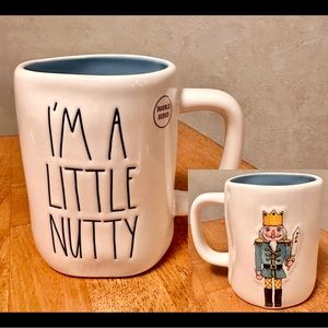 Rae Dunn I’M A LITTLE NUTTY Nutcracker Christmas Double Sided Ceramic Mug NEW!